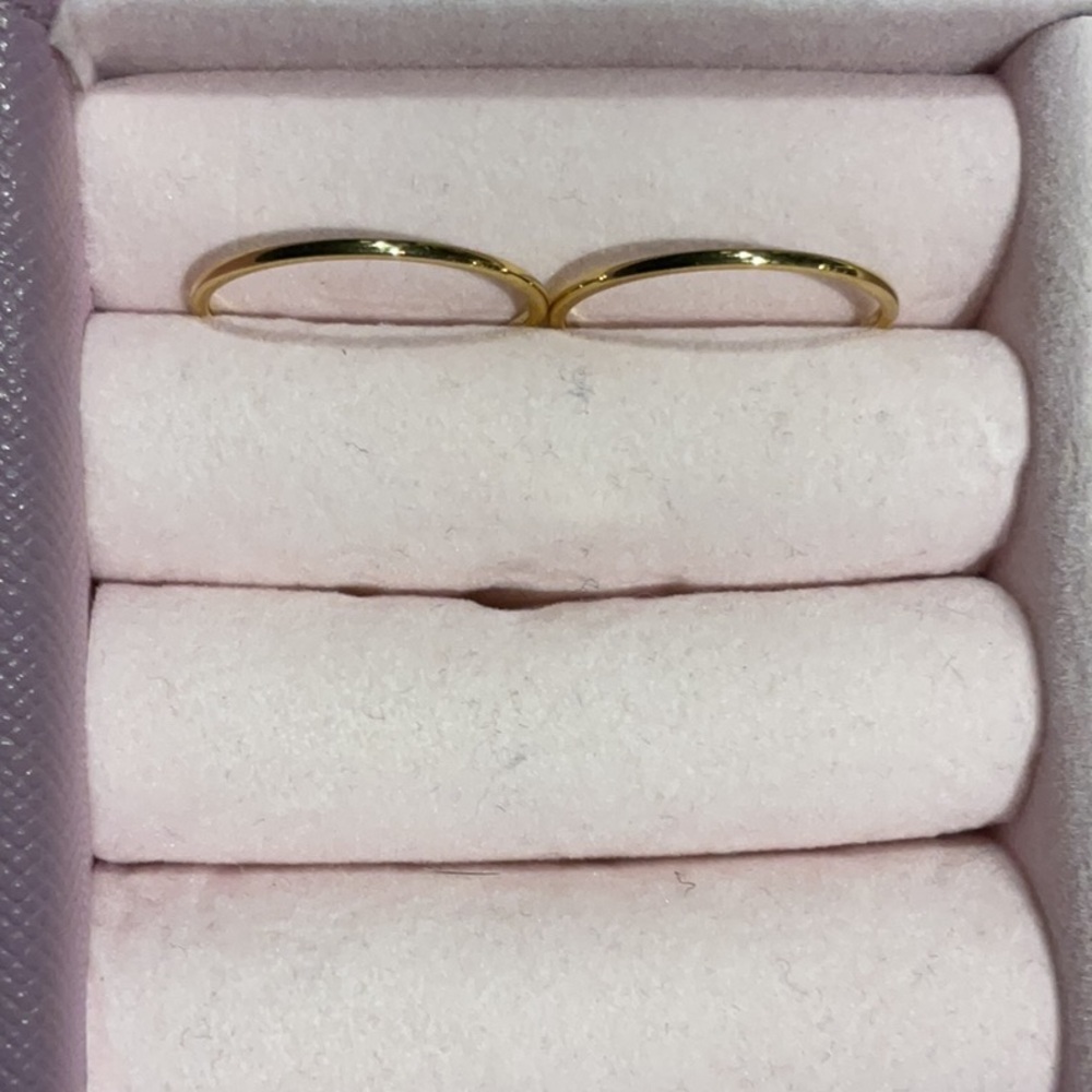 Gold Plated Minimalist Thin Rings Set